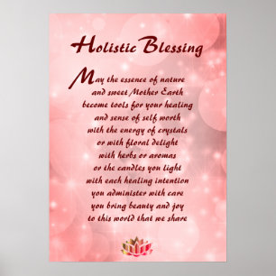 Rosa Gnistra Holistisk bläddring Poster