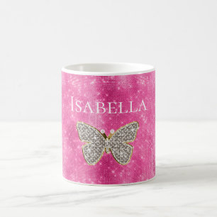 Rosa Gnistra Jude Butterfly Namn Kaffemugg