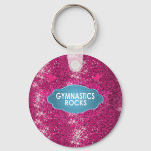Rosa GNISTRA Keychain för gulliga gymnastiska Nyckelring