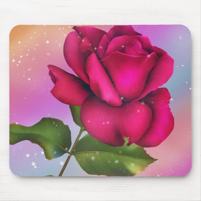 Rosa Gnistra Ro Rainbow Pastel Blommigt Musmatta (Framsidan)