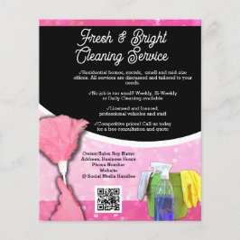 Rosa Gnistra Städning service Business Flygblad