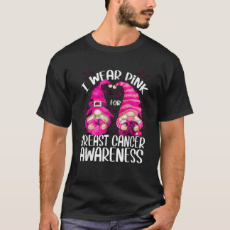 Rosa Gnom Häxa För Kvinnor Pumpkin Bröstcancer H T Shirt