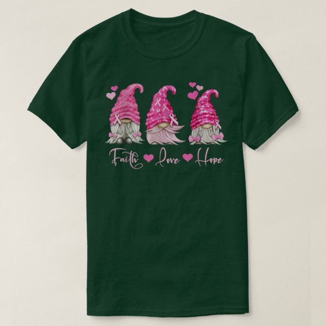 Rosa Gnome Breast Cancer Awareness T-Shirt (Design framsida)