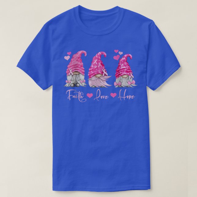 Rosa Gnome Breast Cancer Awareness T Shirt (Design framsida)