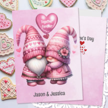 Rosa Gnome Valentine lite platt