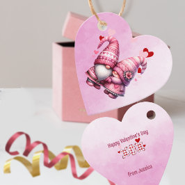 Rosa Gnome Valentine par Gåvor Etiketter