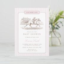 Rosa Go Baby Go Derby Baby Shower Elegant Klassike