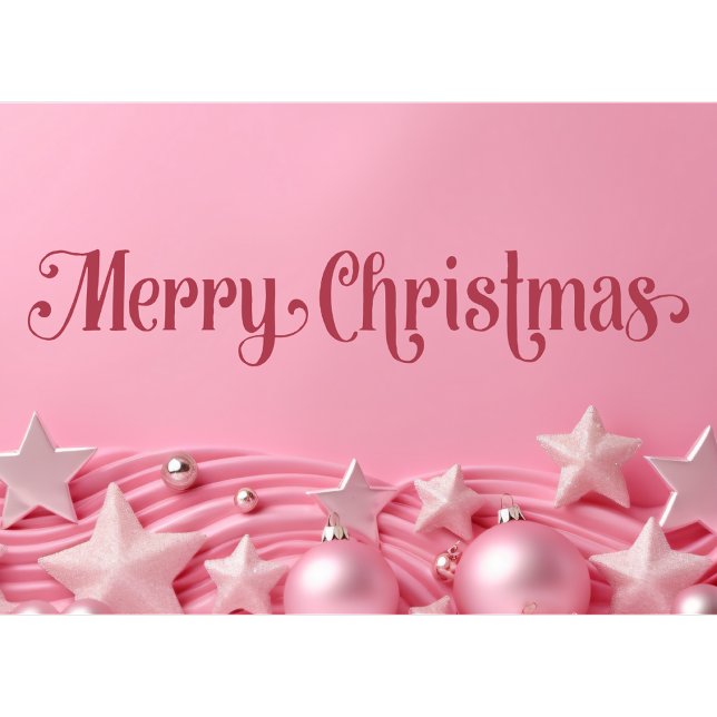 Rosa God jul Business Helgdag Card Helgkort (Skapare uppladdad)