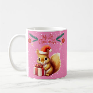 Rosa God jul - Chipmunk Kaffemugg