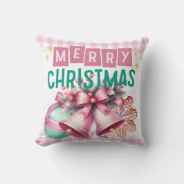 Rosa God jul dekorativ kudde