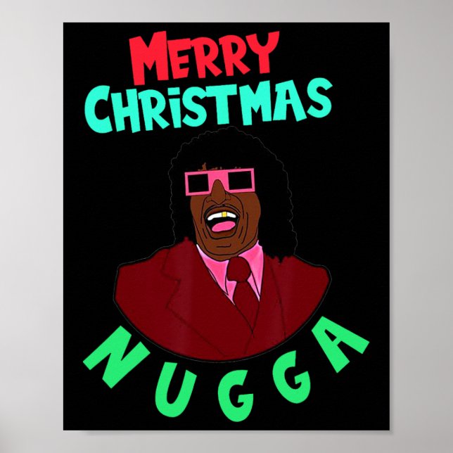 Rosa God Jul Nugga Efter Nästa Jul  Poster (Framsidan)