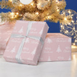 Rosa God jul White Julgran Presentpapper<br><div class="desc">Papper för omslagning av  Rosa God jul Vita Julgran</div>
