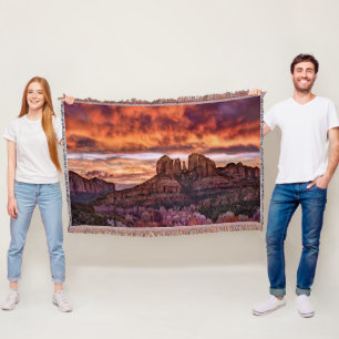 Rosa God morgon Filt