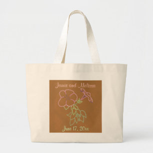 Rosa God morgon Glories, Bröllop Tote bags Jumbo Tygkasse