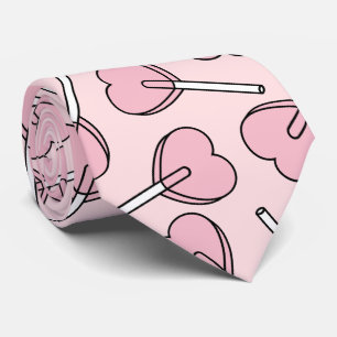 Rosa godisar, hjärta godisar, godis mönster slips