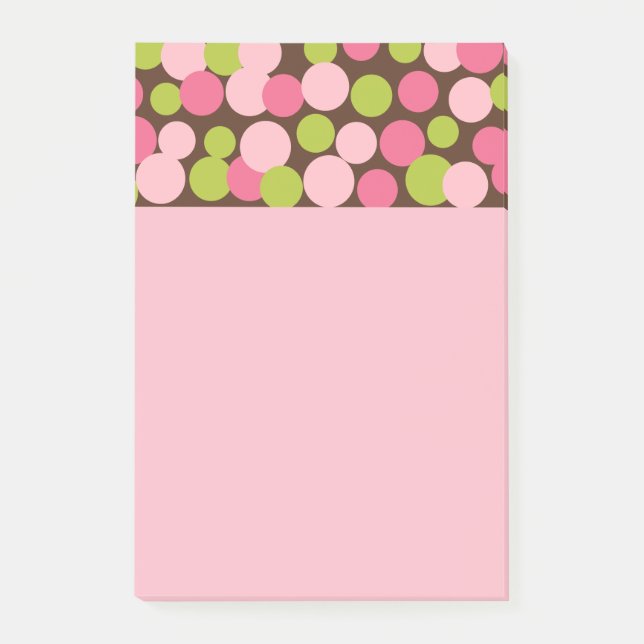 Rosa godisprickiga Post It-lappar  Post-it Block (Framsida)