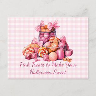 Rosa godsaker som gör din Halloween söt Halloween Helg Vykort
