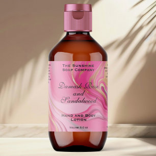 Rosa Gold Foil Cosmetics eller Dropper Flaska-etik Fraktsedel