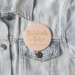 Rosa Golden Bachelorette Party Knapp<br><div class="desc">Knappen rosa Golden Bachelorette Party (Redigera)</div>