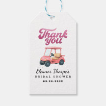 Rosa Golf Baby Shower Tack Märkre