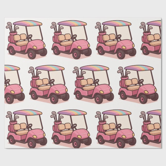 Rosa Golf Cart Presentpapper (Platt)