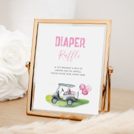 Rosa Golf Diaper Raffle Sign Poster