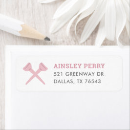 Rosa Golf Födelsedagsfest Returadress Returadress Etikett