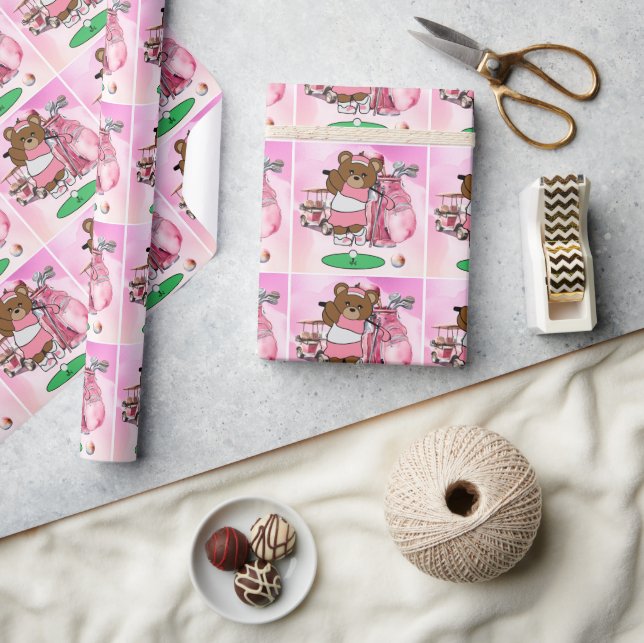 Rosa: golf för golfer presentpapper (Hantverk)