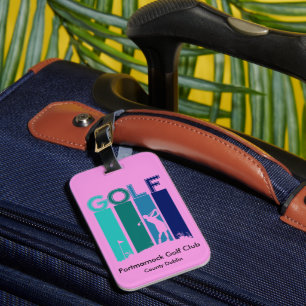 Rosa Golf Luggage Tag Bagagebricka