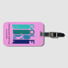 Rosa Golf Luggage Tag Bagagebricka