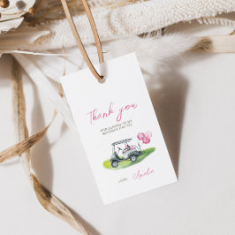 Rosa golf putt putt festpresentkort presentetikett