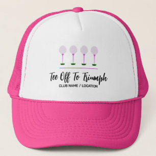 Rosa Golf Tees Woman Dam Golf Hat Keps