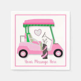 Rosa Golf-Temapartyet i Pension vid födelsedag Pappersservett