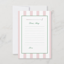 Rosa Golf Time Capsule Födelsedagskort Inbjudningar