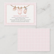 Rosa golfkläder klädstreckböcker för baby shower