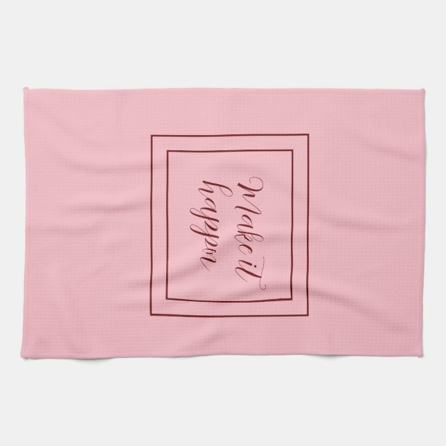 Rosa gör att det skiner kökshandduk (Horisontell)