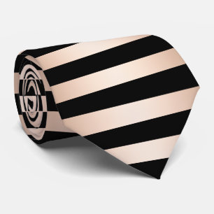 Rosa görad randig guldsvart för elegant modern slips