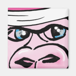 Rosa Gorilla med Sverige Magnet