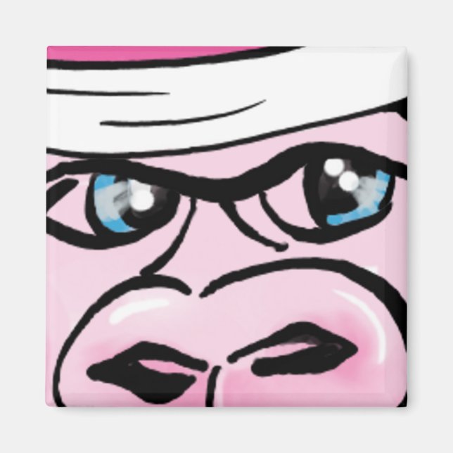 Rosa Gorilla med Sverige Magnet (Framsidan)