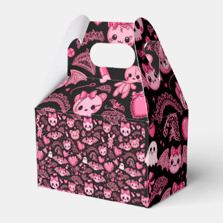 Rosa Goth Kawaii Gavel-låda - Kuslig present till Presentaskar