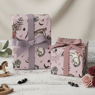 Rosa gotisk gunghäst för bebisar presentpapper