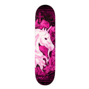 Rosa gotiskt Unicorndäck Old School Skateboard Bräda 18 Cm