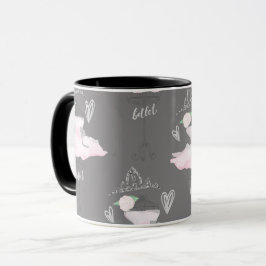 Rosa & Grå Couture Ballerinor Damsig Chic Mugg