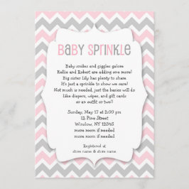 Rosa grå färg behandla som ett barn inbjudningar