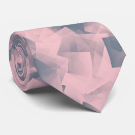 Rosa Grå Kubism Abstrakt Mönster Slips