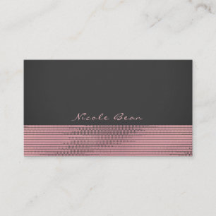 Rosa & Grå Modern Glamour Pailletter Chic Elegant Visitkort