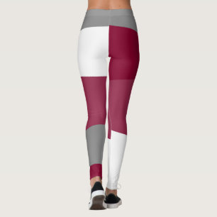 Rosa Grå och Vit Leggings