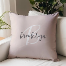 Rosa Grå Vit Monogram