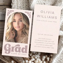 Rosa grad student studenten nätverksfoto visitkort