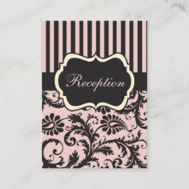  Rosa, grädde, Grått Damaskakortort Tilläggskort